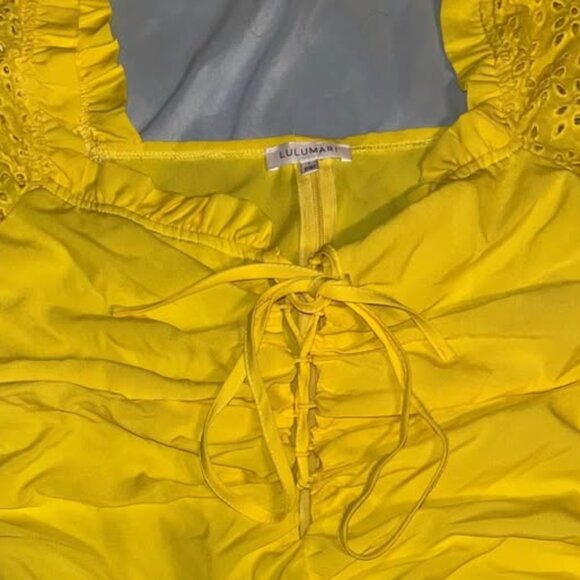 Yellow Midriff Top by Lulumari, Large - Picture 13 of 13